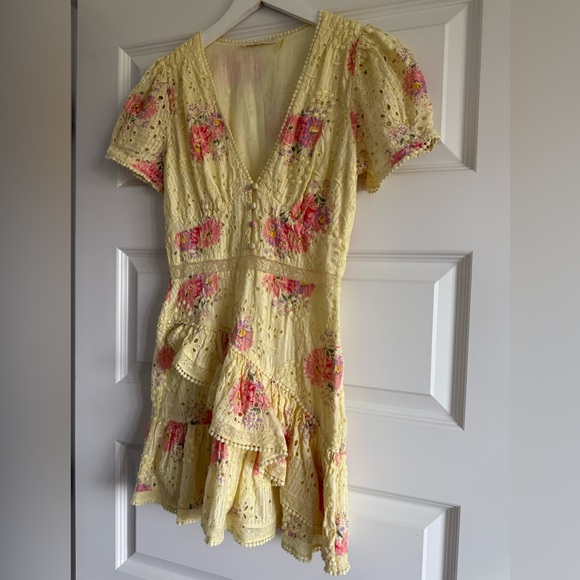 LOVESHACKFANCY Bea Cotton Eyelet Mini Dress - Picture 5 of 16